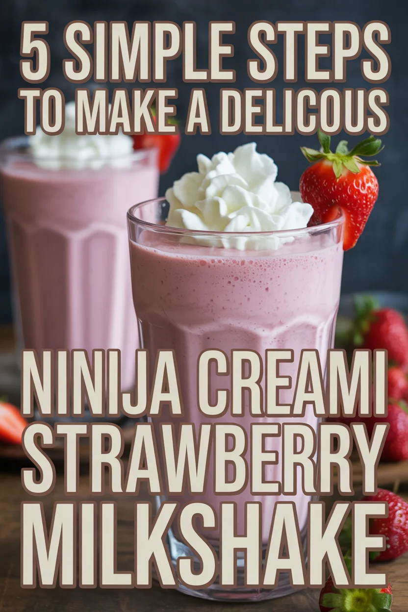 ninja creami strawberry milkshake