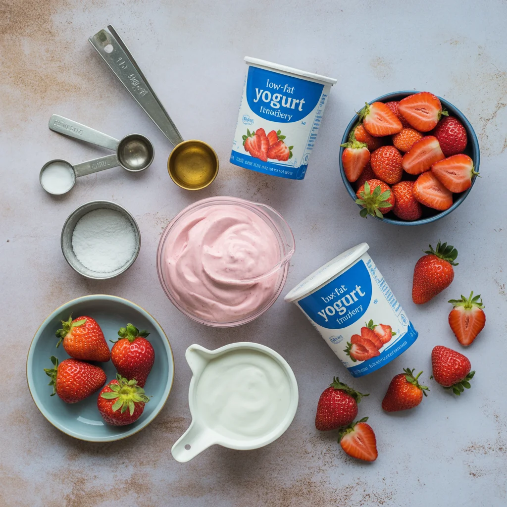 low-fat strawberry frozen yogurt