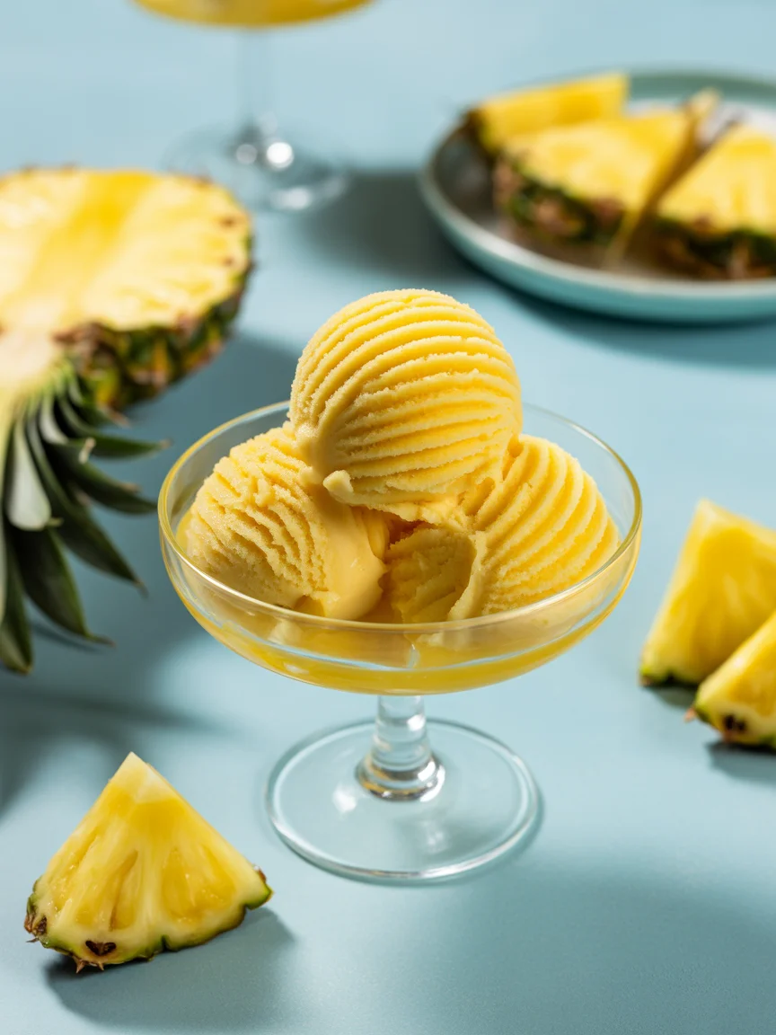Delicious Ninja Creami Pineapple Sorbet in Just Minutes!