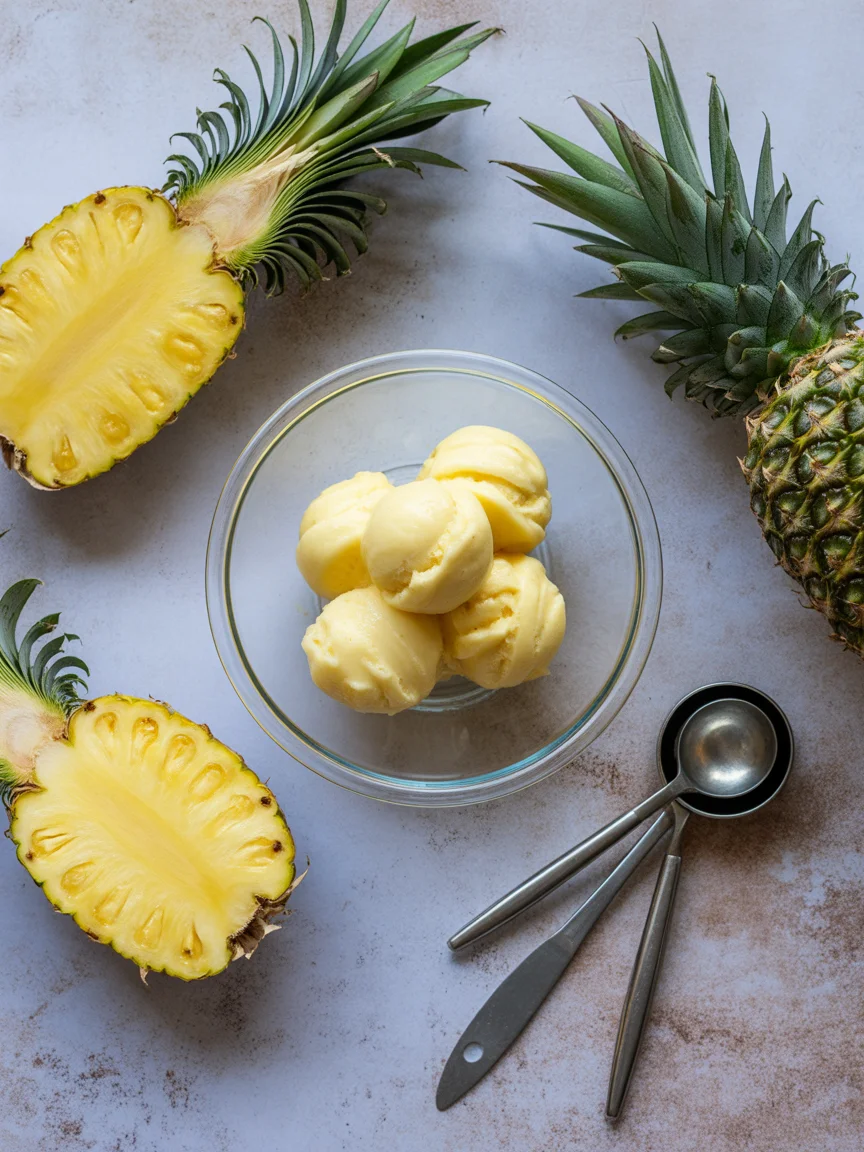 Delicious Ninja Creami Pineapple Sorbet in Just Minutes!