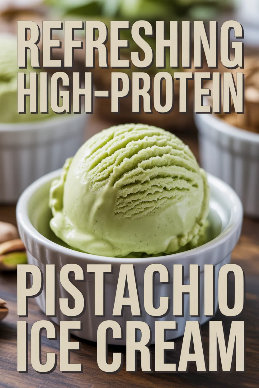Refreshing High-Protein Pistachio ice cream