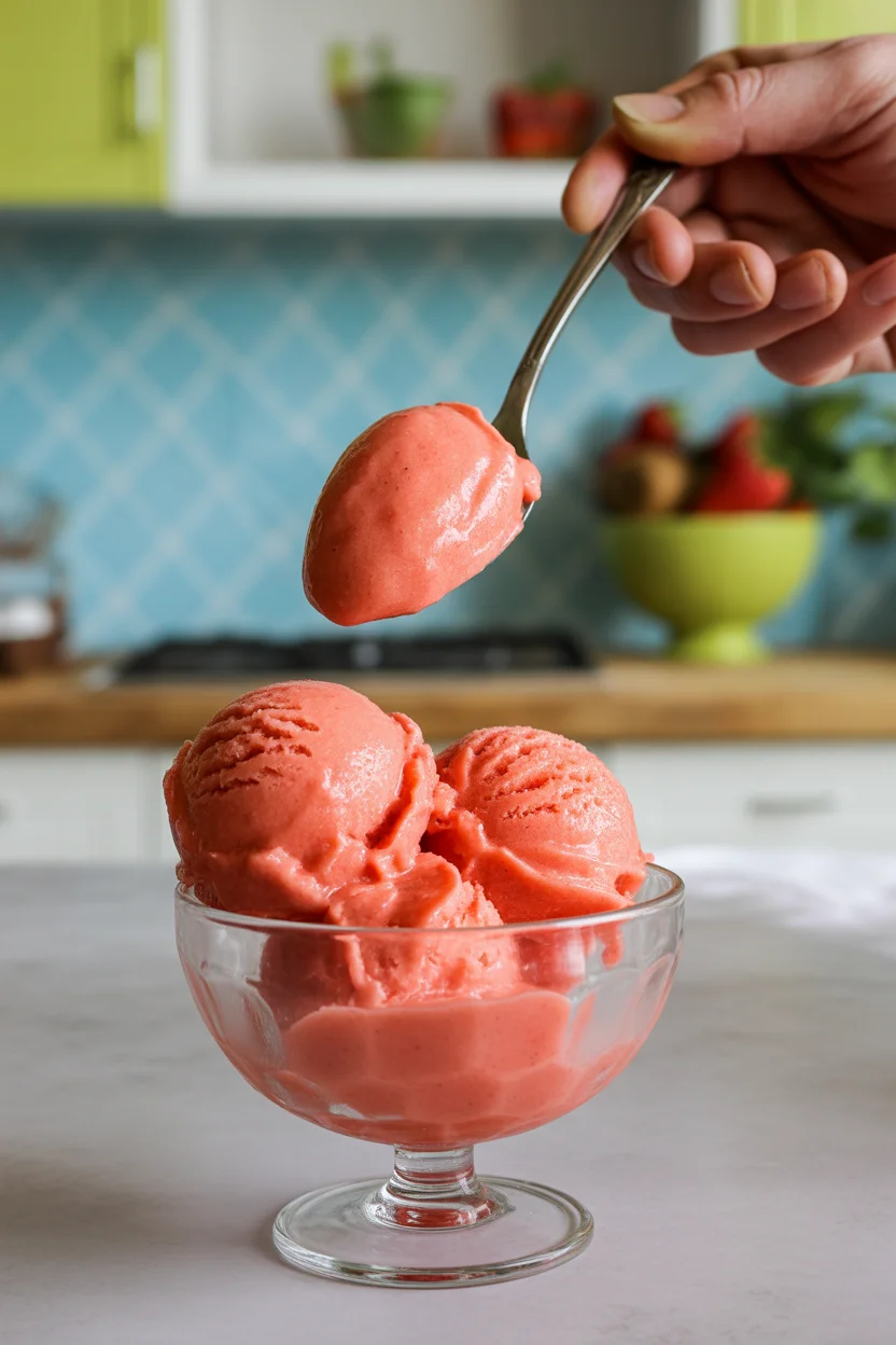 Strawberry Kiwi Sorbet