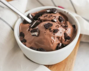Cottage cheese ice cream made using the Ninja Creami for a healthy dessert option.