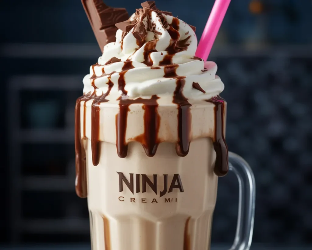 Delicious Ninja Creami milkshake made with ice cream and milk, perfect for summer treats.