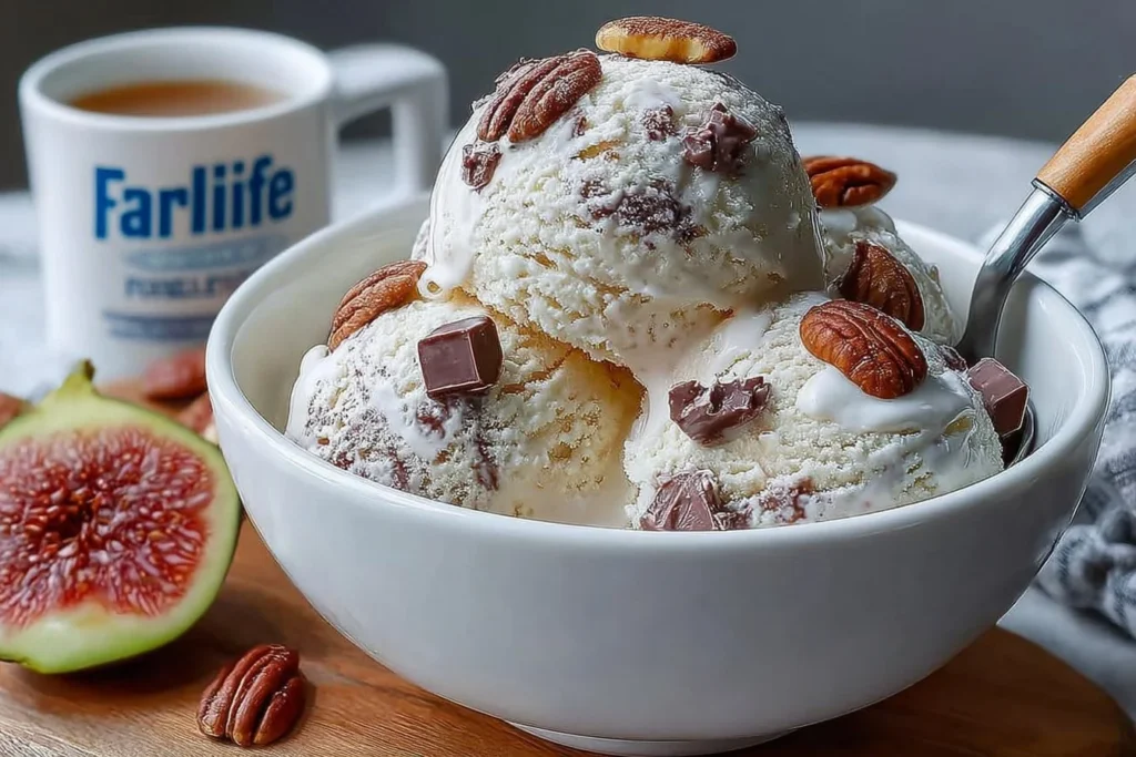 Bowl of Ninja Creami Fairlife Protein Ice Cream topped with berries