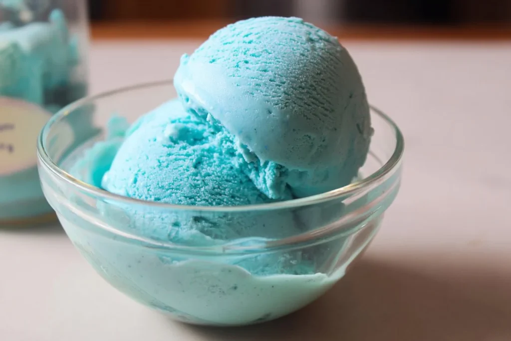 Delicious Ninja Creami Blue Moon Ice Cream in a bowl with spoons.