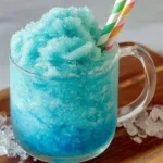 Ninja Slushi Blue Raspberry Slush beverage in a cup
