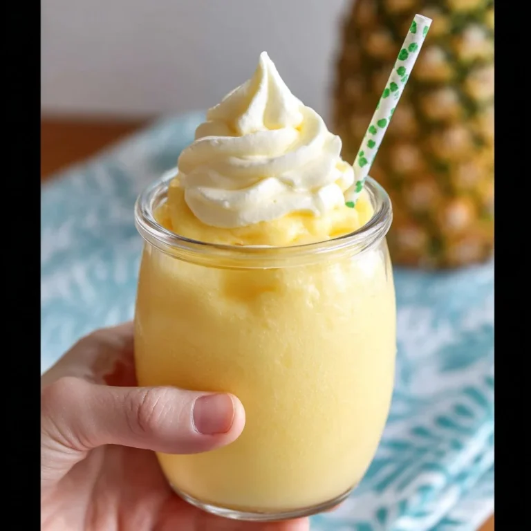 Delicious homemade Dole Whip inspired by Ninja Slushi recipe