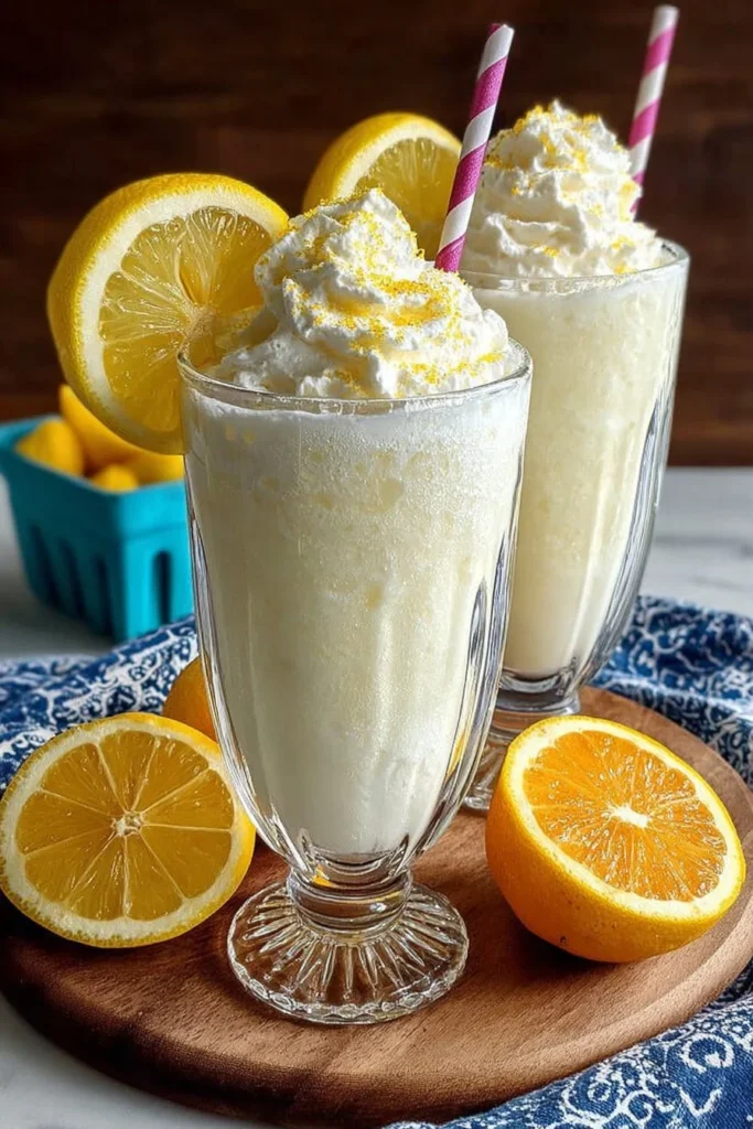 Ninja Slushi Frosted Lemonade drink served in a clear cup with a straw