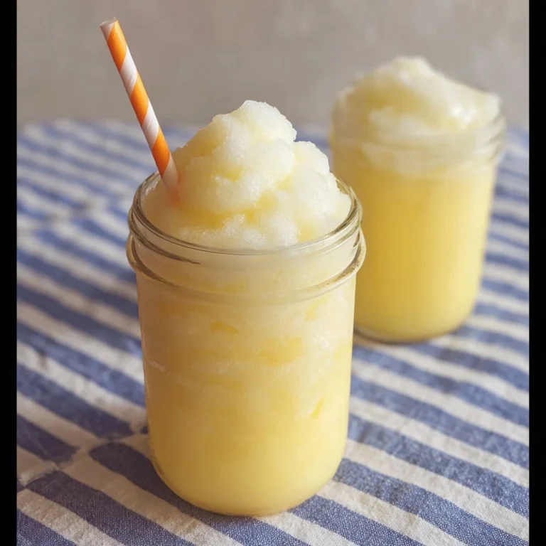Ninja Slushi frosted lemonade slush drink served in a clear cup