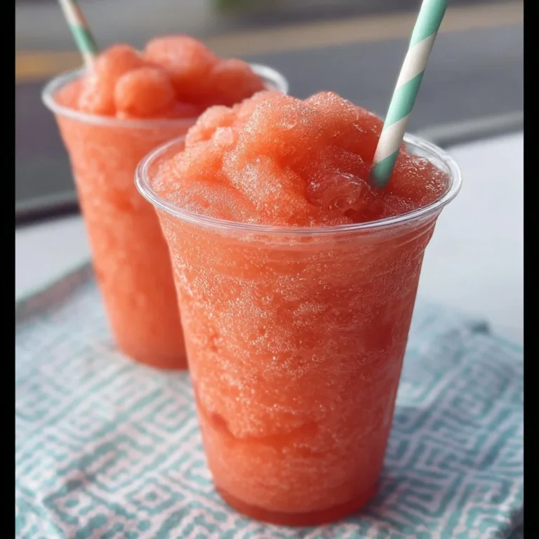Ninja Slushi Tropical Fruit Slush in a colorful cup with ice and tropical fruits
