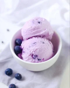 Ninja Creami Blueberry and Vanilla Bean Frozen Yogurt