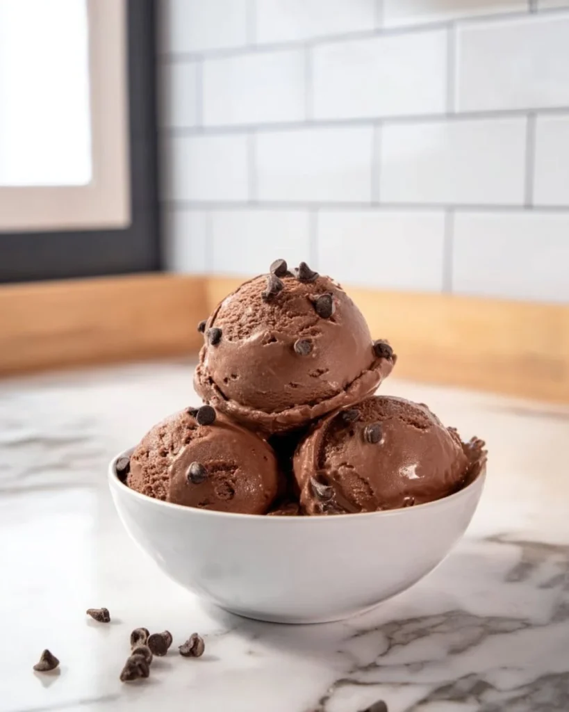 Double Dark Chocolate Chip Protein Ice Cream