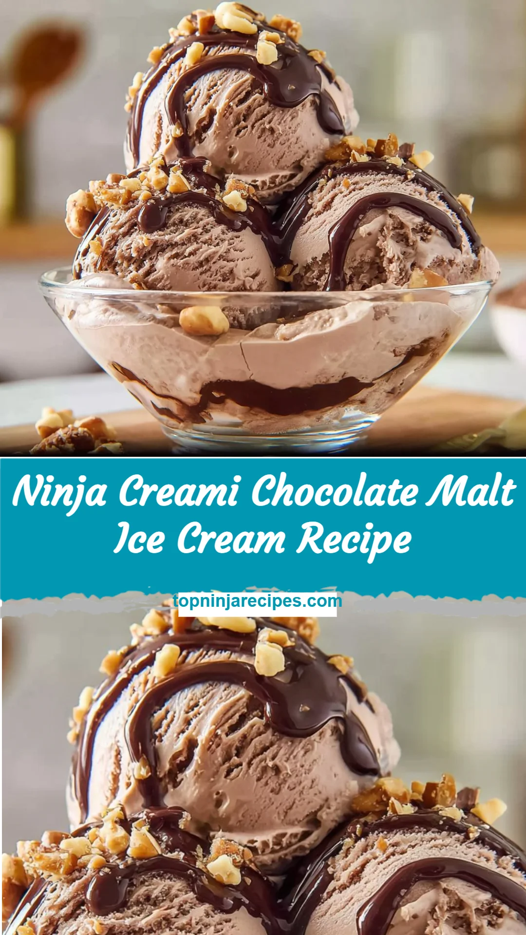 Ninja Creami Chocolate Malt Ice Cream Recipe