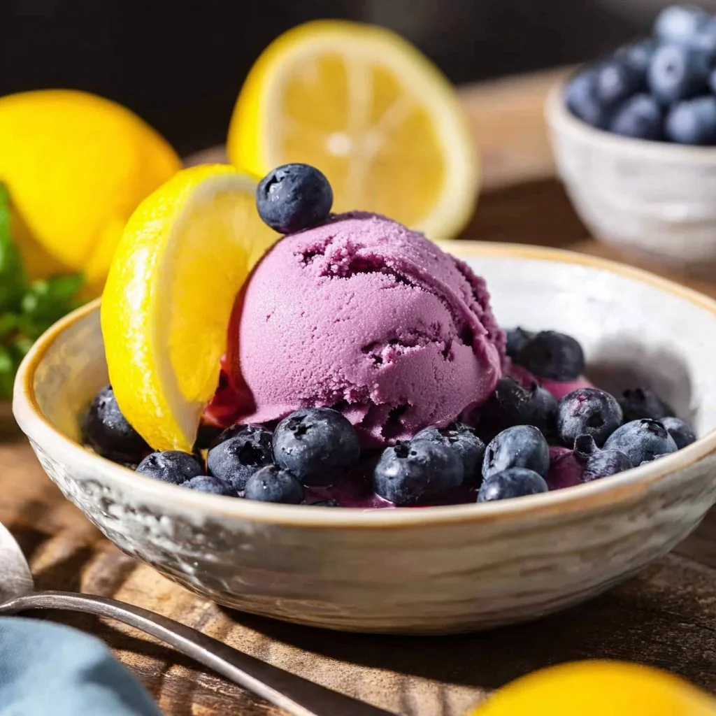 Ninja Creami Lemon Blueberry Sorbet Recipe