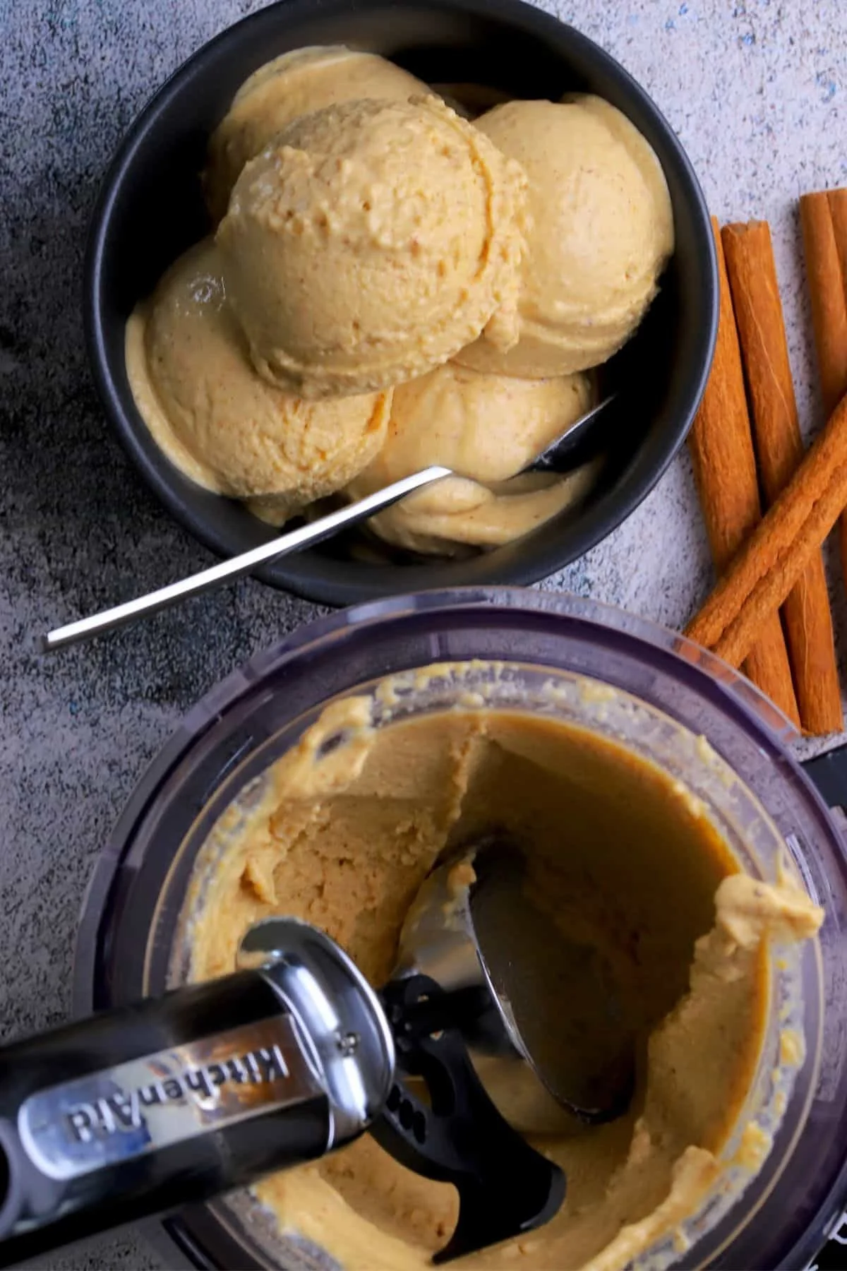 Chickpea Ice Cream with Cinnamon Roll Flavor (Ninja Creami)