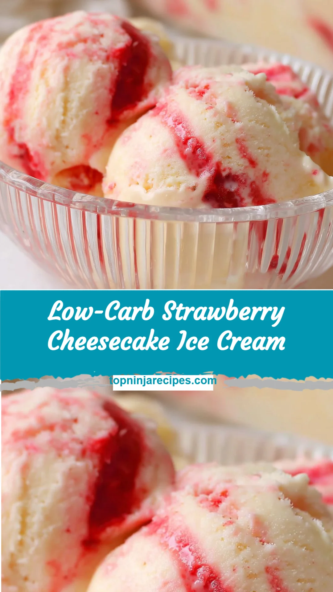 Low-Carb Strawberry Cheesecake Ice Cream