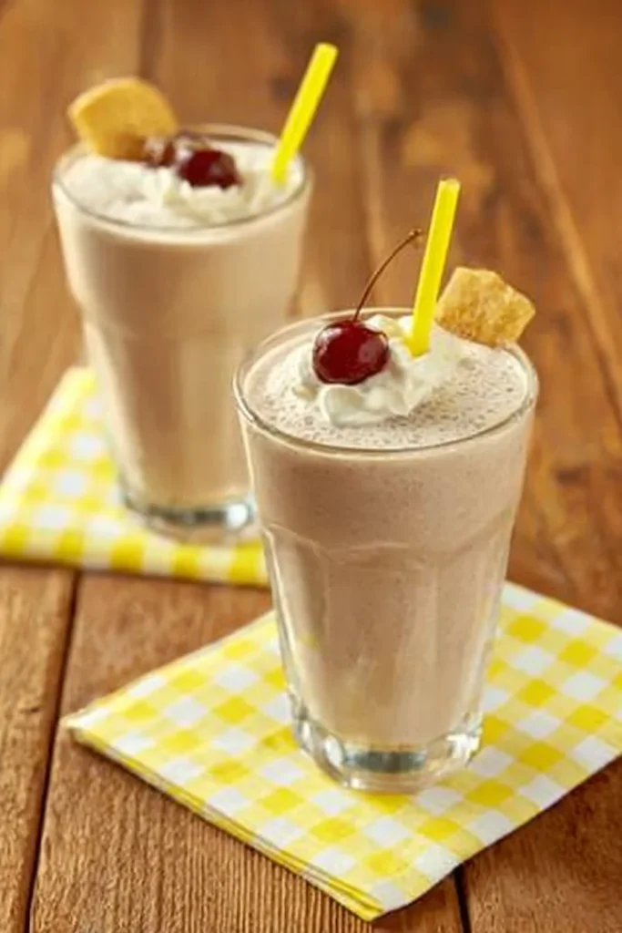 Delicious Milkshake Cherry Tart topped with cherries and whipped cream