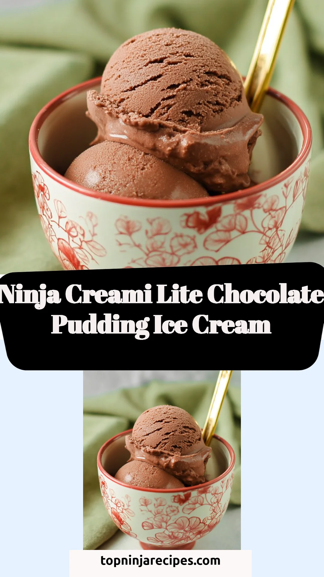 Ninja Creami Lite Chocolate Pudding Ice Cream