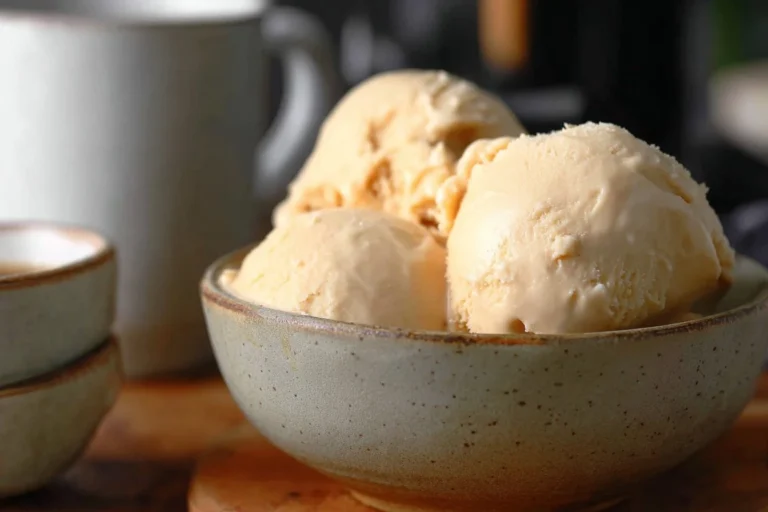 Delicious Sugar-Free London Fog Ice Cream with Earl Grey tea and vanilla