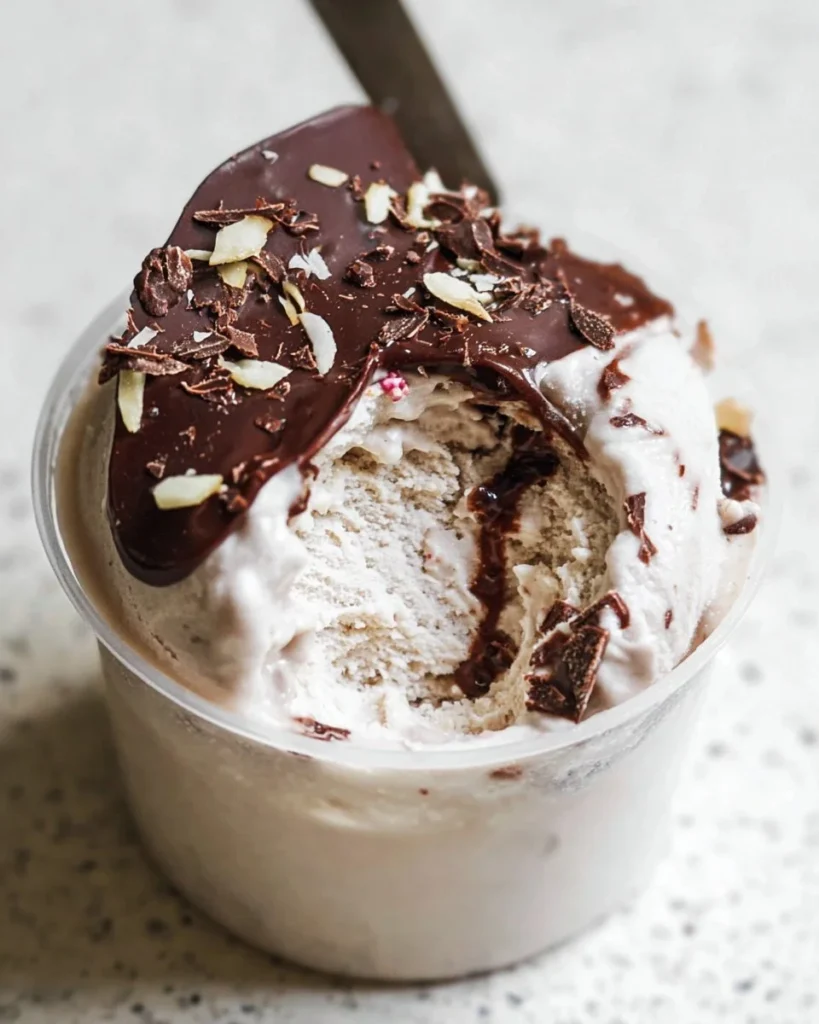 Delicious Protein Bounty Ice Cream with protein-rich coconut flavor